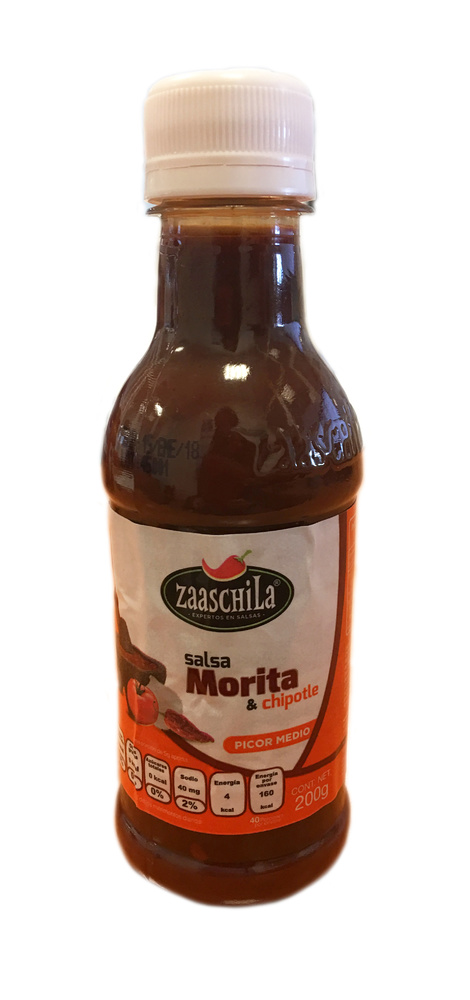 Salsa cremosa Chipotle y Morita Zaaschila 200g botella de plastico 