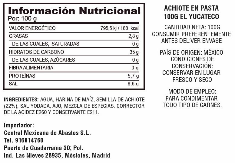 Achiote Seasoning 100gr 