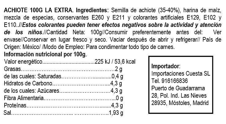 Achiote paste, La Extra 