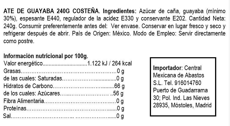 Paste of guava La Costeña 