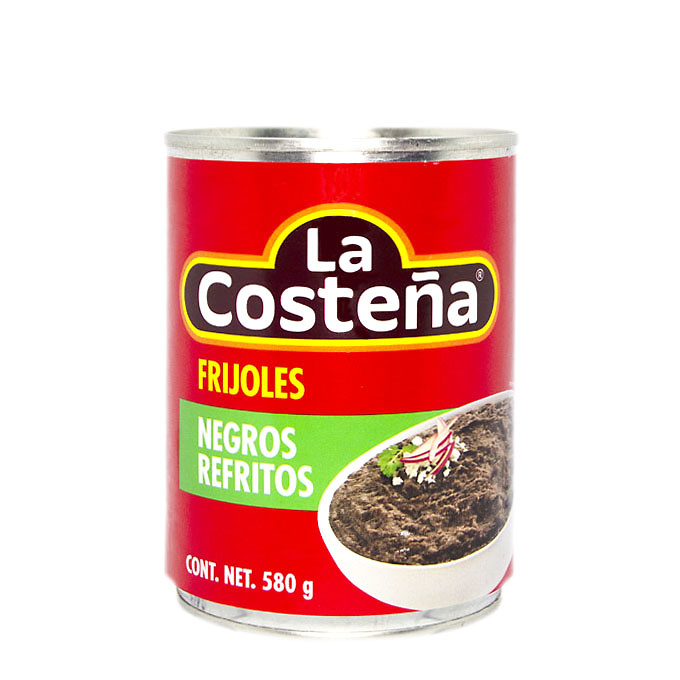 Refried black bean La Costeña 580gr Frijoles www.despensamexicana.es