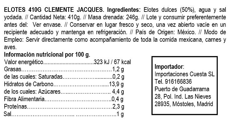 Sweet Corn, grain (corn) 410g 