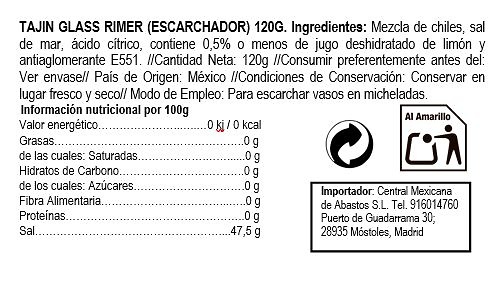 TAJIN GLASS RIMER (ESCARCHADOR) 120G 