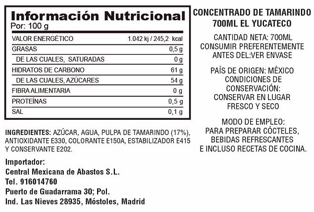 Tamarindo Concentrate 